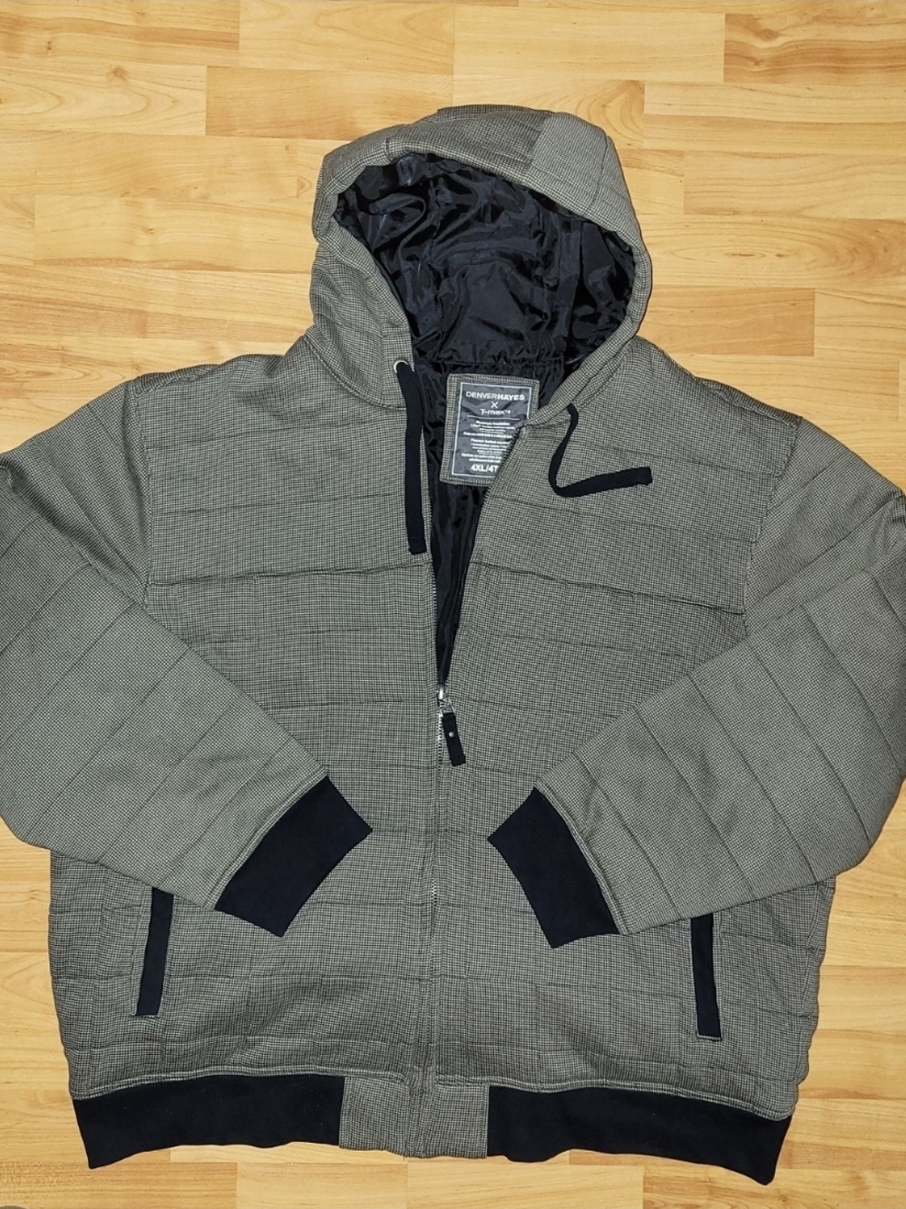 4XL Insulated Quilted Winter Jacket Denver Hayes T-Max Mens Hooded Full-zip NWOT